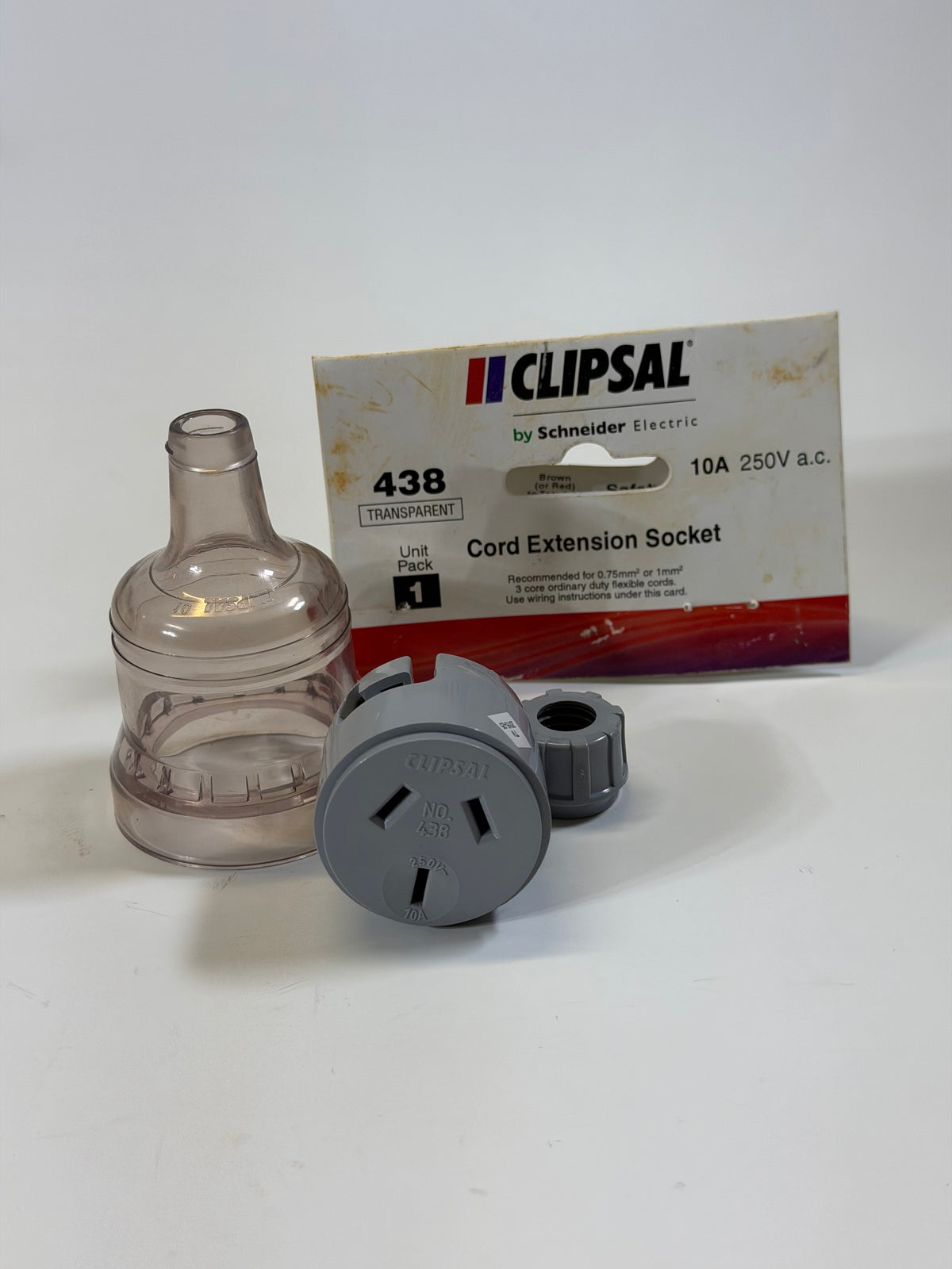 Clipsal 438-TR 10A 3 Pin Standard Series Flexible Cord Extension Socket