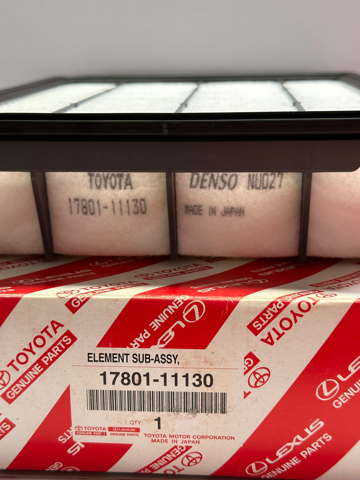 Toyota 17801-11130 Genuine Air Filter Element for Prado 1GDFTV