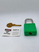 MASTER LOCK 410GRN Thermoplastic Safety Padlock, Box of 6