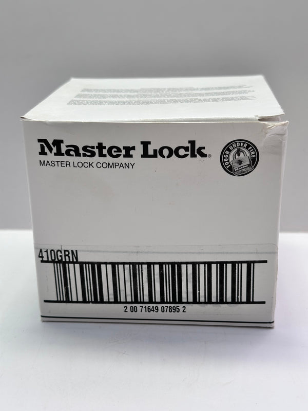 MASTER LOCK 410GRN Thermoplastic Safety Padlock, Box of 6