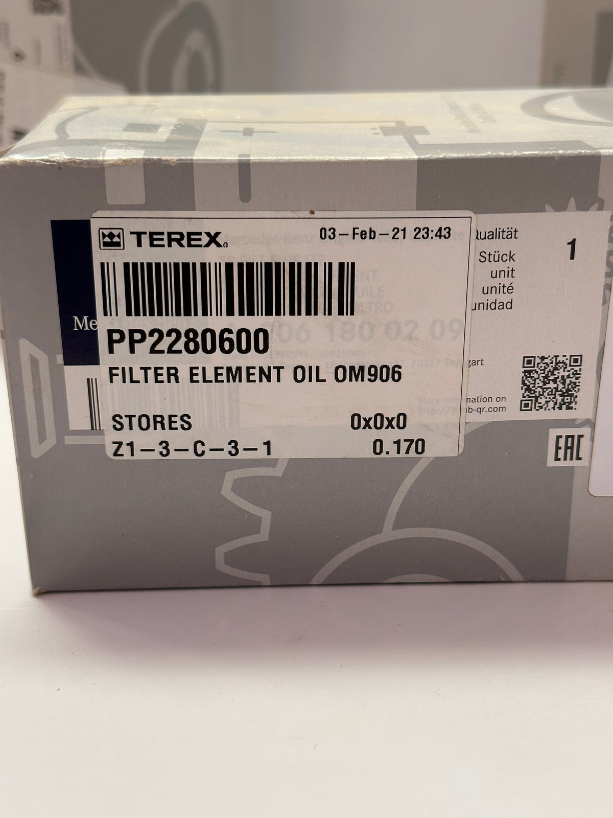 Mercedes-Benz A9061840325 - A9061800209 Oil Filter Element - Terex PP2280600