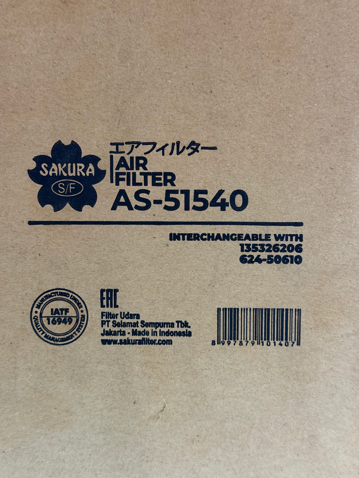 Sakura AS-51540 Air Filter, 135326206