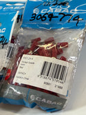 Cabac FS1.25-4 Red Pre-Insulated Forked Spade Terminal, 4mm, 700 pce