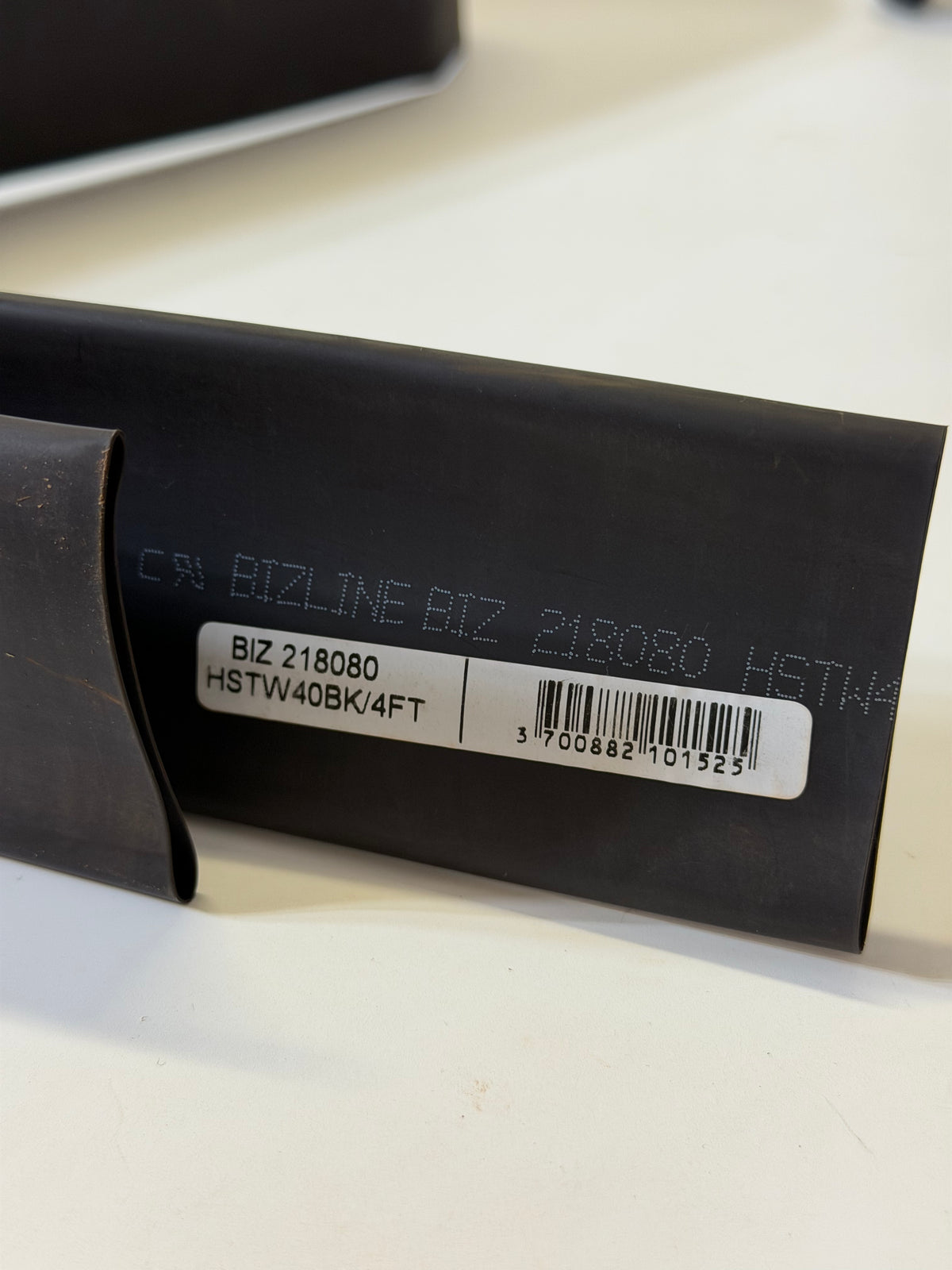 Bizline BIZHSTW40BK/4FT (BIZ 218 080) Black Heat-Shrink Tubing — Bag of 16