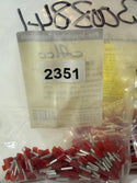 Alco ALCBLR/100 Bootlace Terminals, 1.0mm2, RED (100 pack)