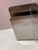 THREE by THREE magnetic Magazine Pocket and memory board, Stainless Steel 35340