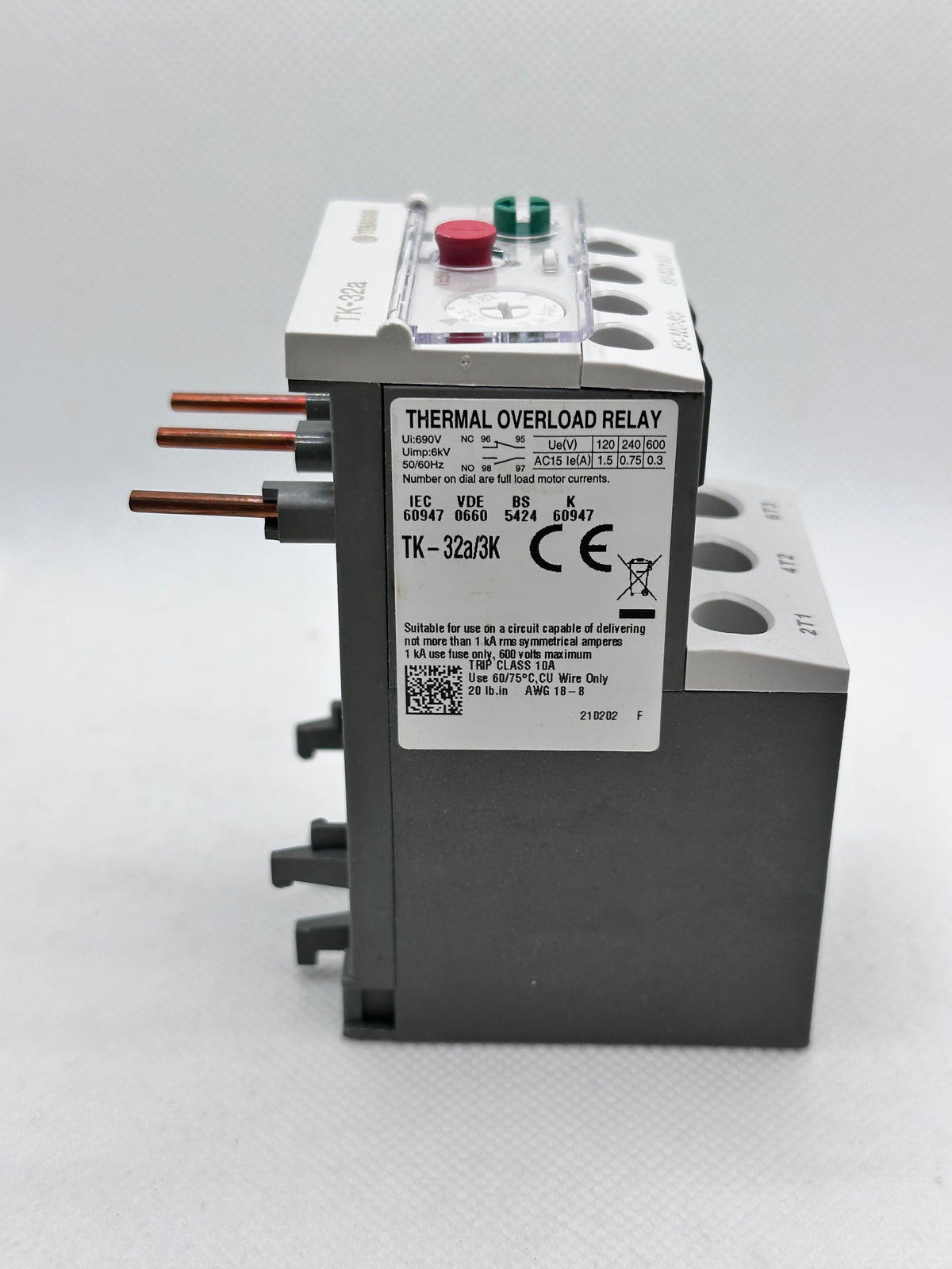 Terasaki TK-32a Thermal Overload Relay 0.63~1a - 820496