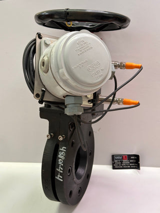 WEY W Series Knife Gate Valve Size 3 with Handwheel including 2 ifm IGT202 Inductive sensors and Junction box