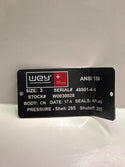WEY W Series Knife Gate Valve Size 3 with Handwheel including 2 ifm IGT202 Inductive sensors and Junction box