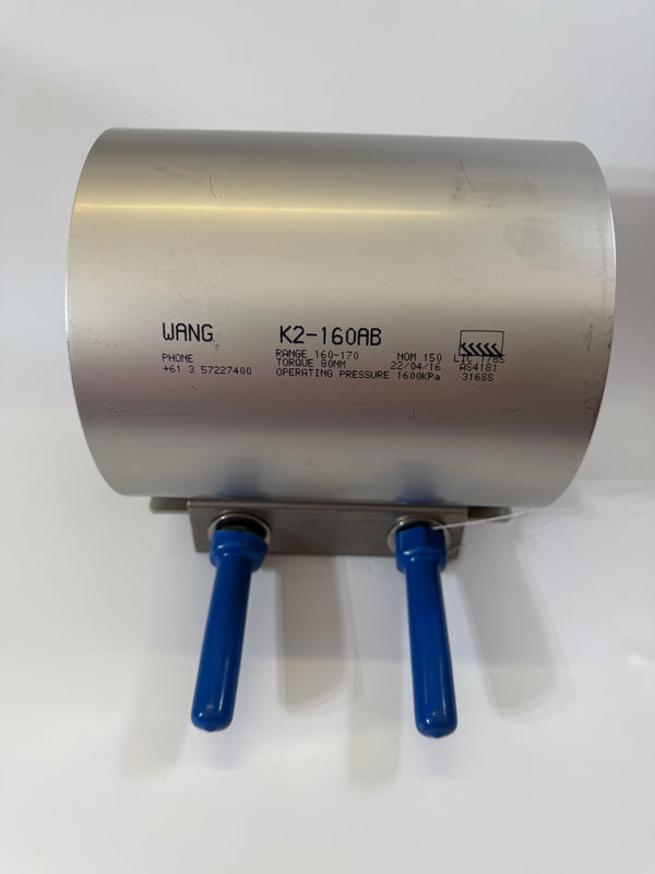 Wang K2-160AB Stainless Steel 316 Repair Clamp for PVC Pressure Pipe