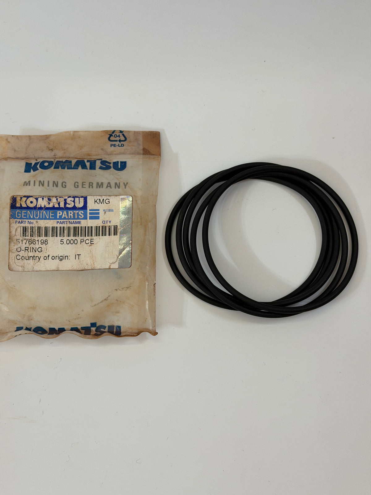 Komatsu 51766198 O-Rings — Pack of 5