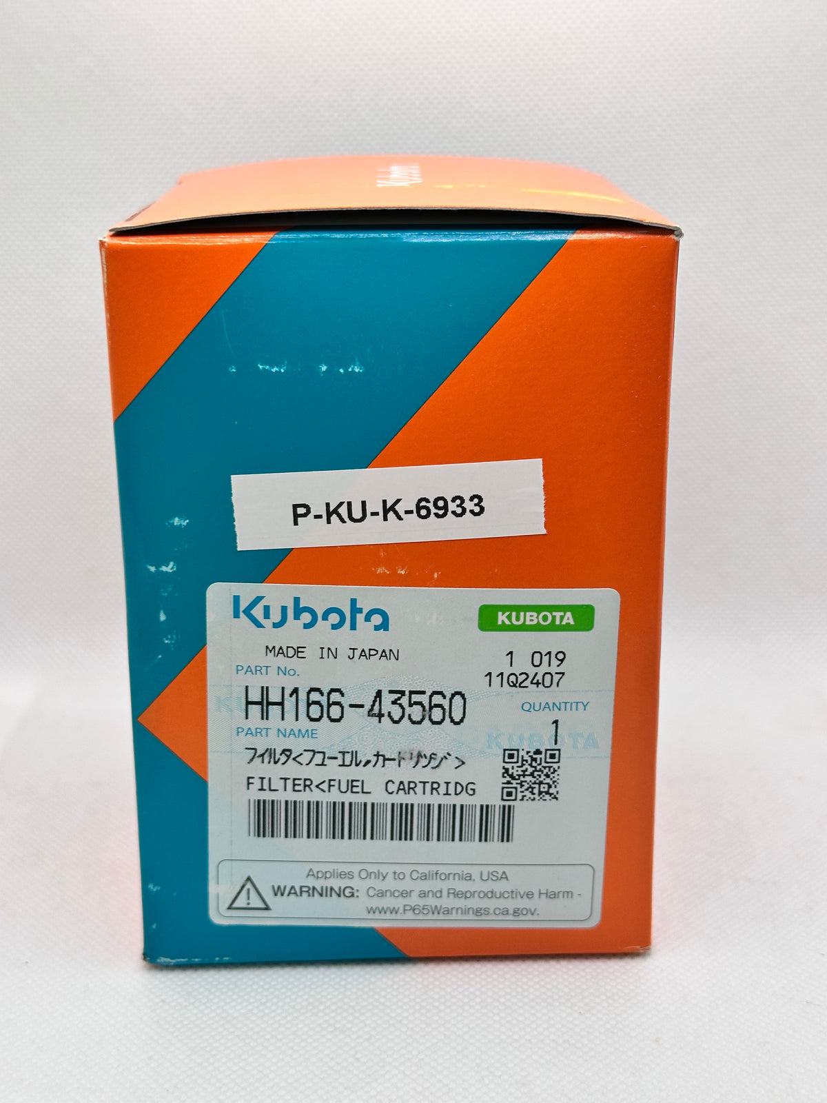 Kubota HH166-43560 Fuel Filter Cartridge