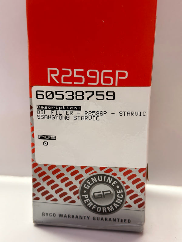 RYCO Oil Filter R2596P