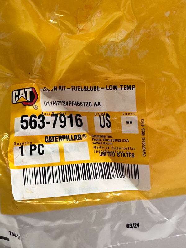 563-7916 Drain Kit, Low Temp - Caterpillar Part