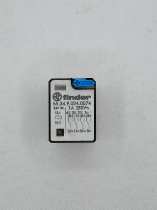 Finder 55.34.9.024.0074 Plug-in Relay 7A, 24V DC, 4PDT