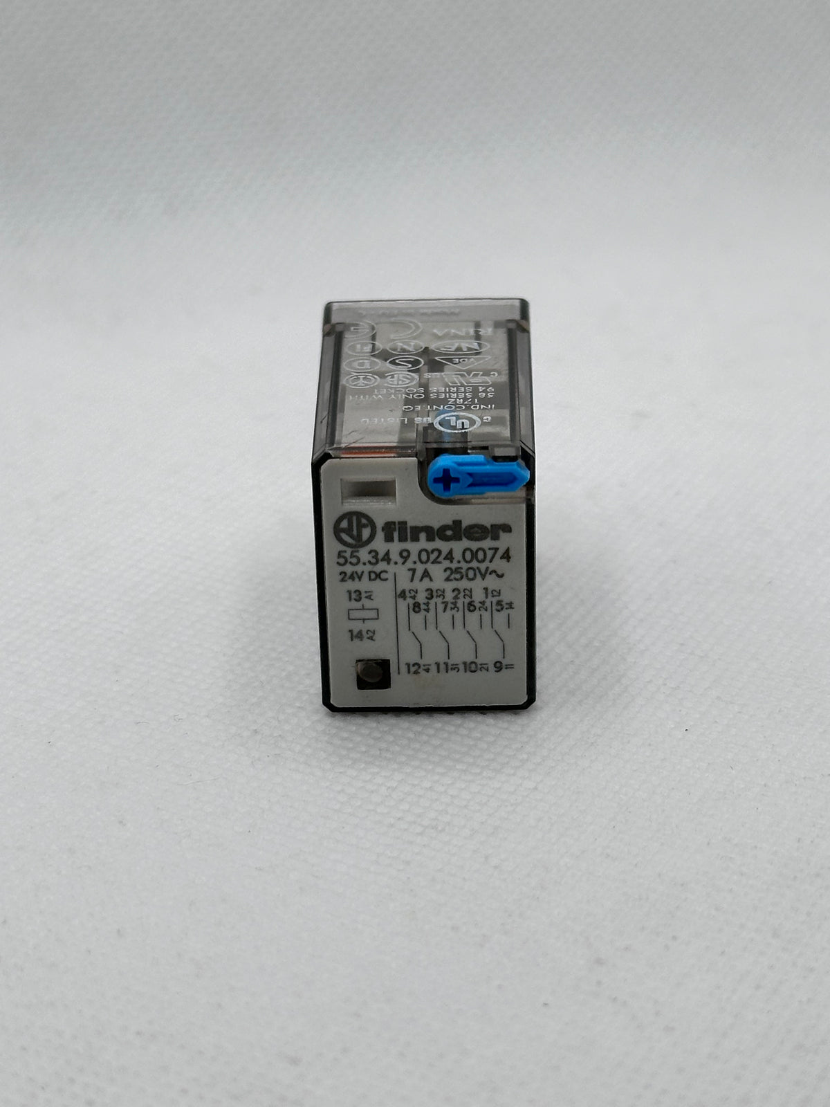 Finder 55.34.9.024.0074 Plug-in Relay 7A, 24V DC, 4PDT