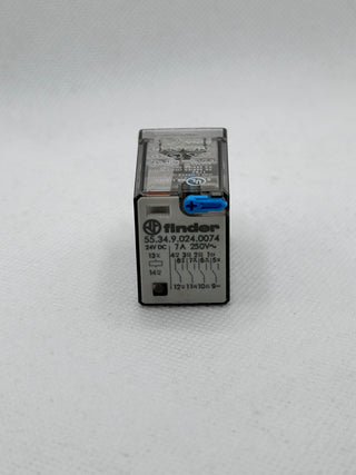 Finder 55.34.9.024.0074 Plug-in Relay 7A, 24V DC, 4PDT