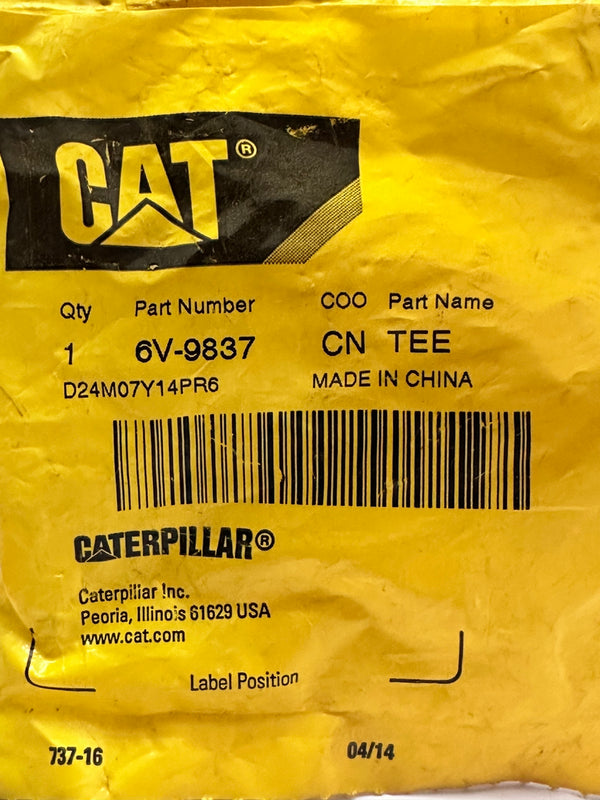 6V-9837 13/16" Tee Adapter - Caterpillar Part