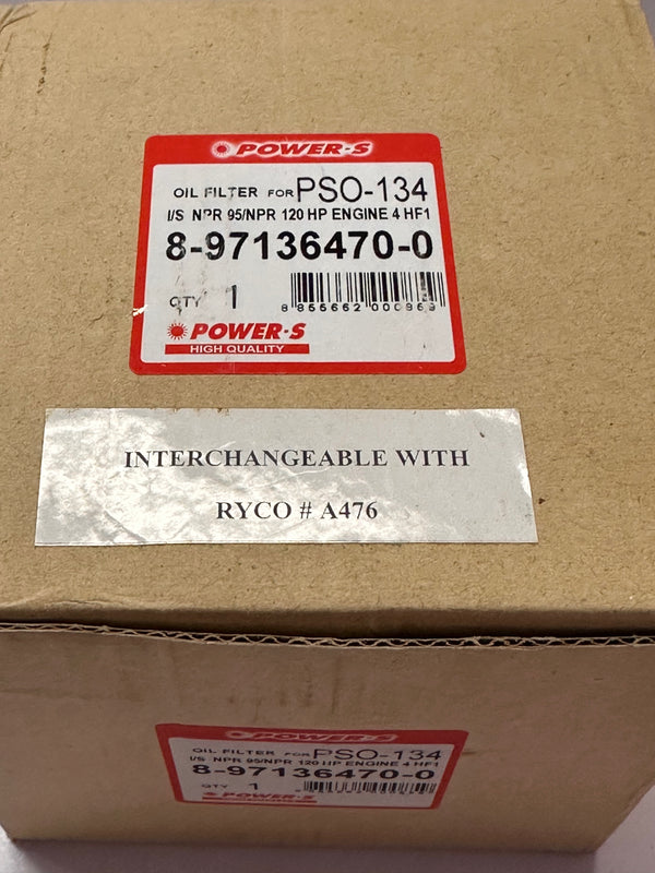 POWER-S Oil Filter PSO-134 (8971364700)