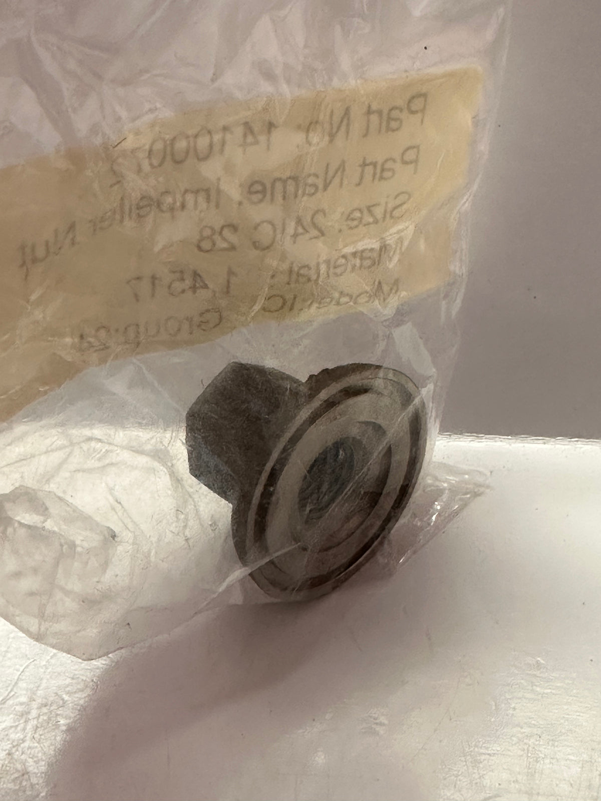 14116611K Impeller Nut with Teflon O-Ring