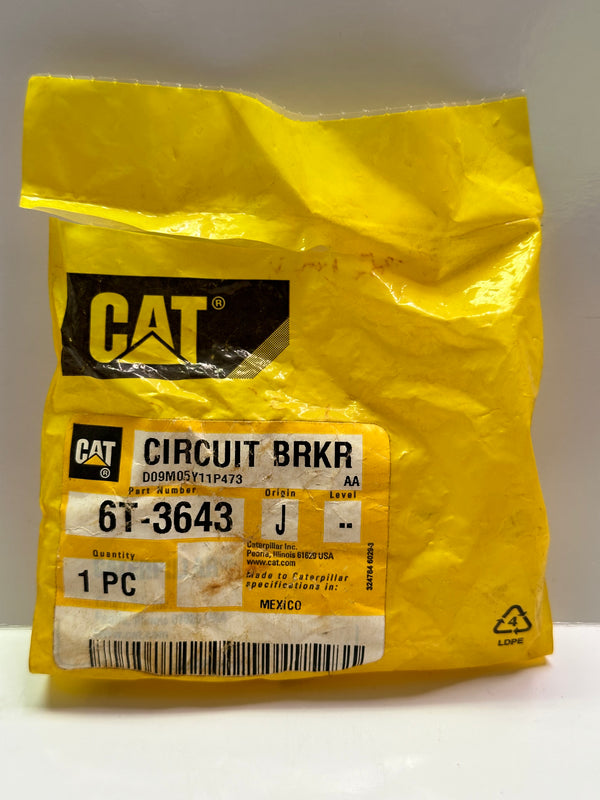 6T-3643 15A Circuit Breaker Assembly with Manual Reset