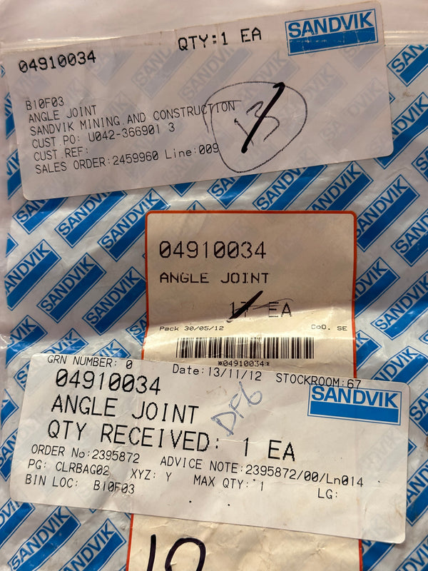Sandvik Angle Joint-Ball 04910034 bag of