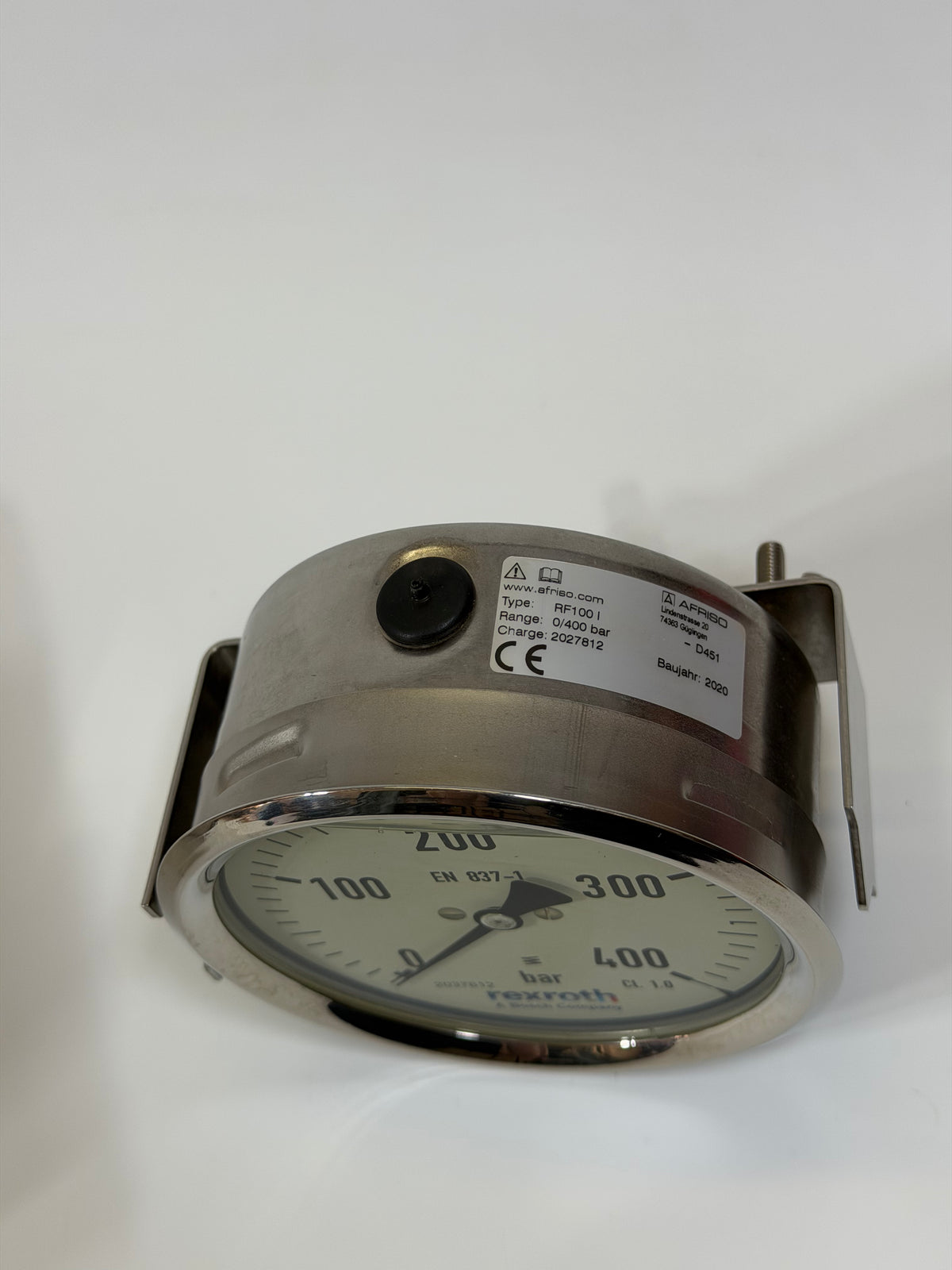 Rexroth RF100 I Bourdon Tube Pressure Gauge, 0/400 Bar, 100mm