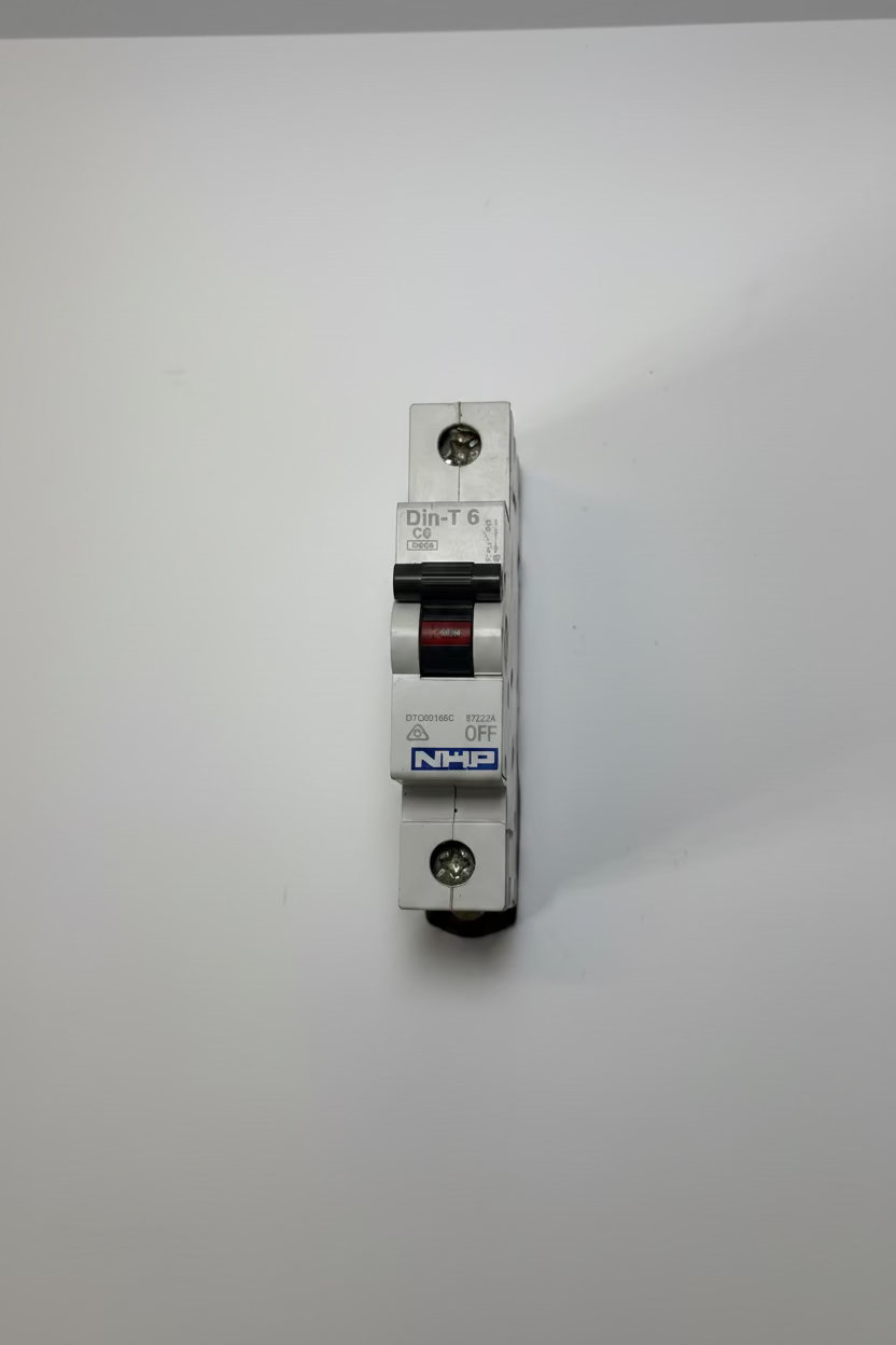 NHP DTCB6106C DIN-T Miniature Circuit Breaker, 6A, 1 Pole, C Curve