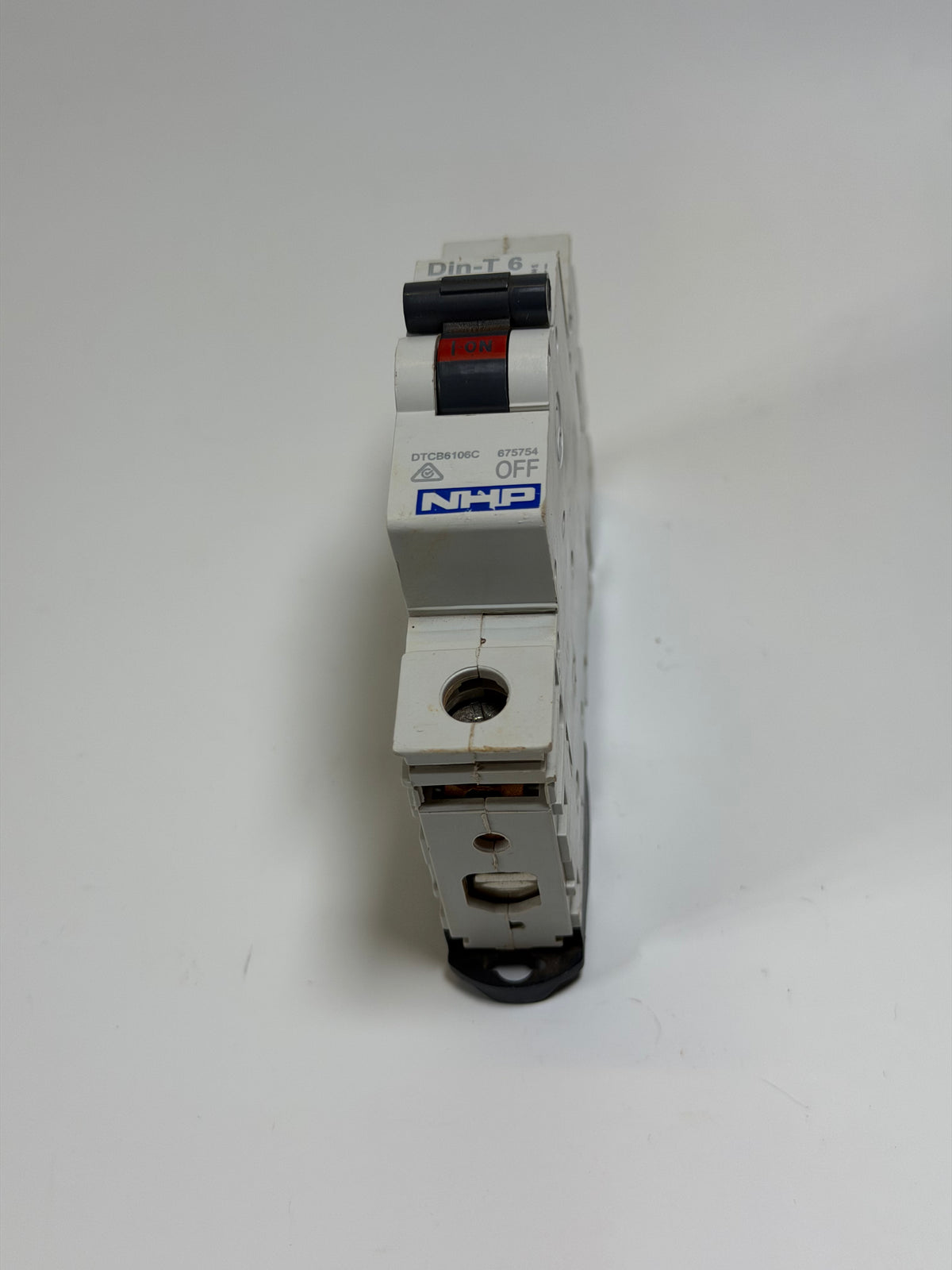NHP DTCB6106C DIN-T Miniature Circuit Breaker, 6A, 1 Pole, C Curve