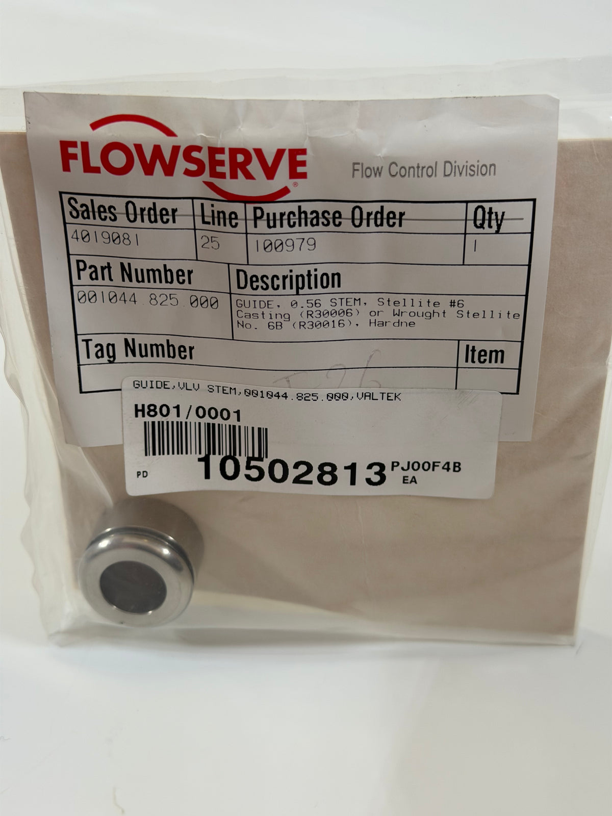 Flowserve 001044.825.000 Valve Stem Guide