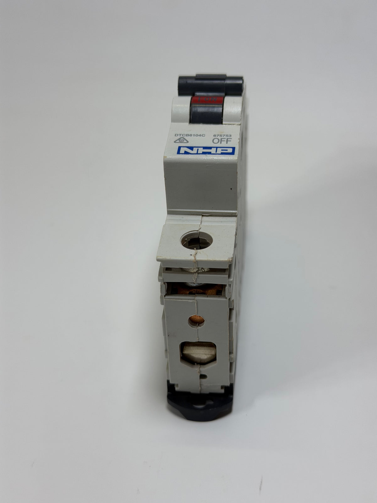 NHP DTCB6104C DIN-T Miniature Circuit Breaker — 4A, 1 Pole, C Curve