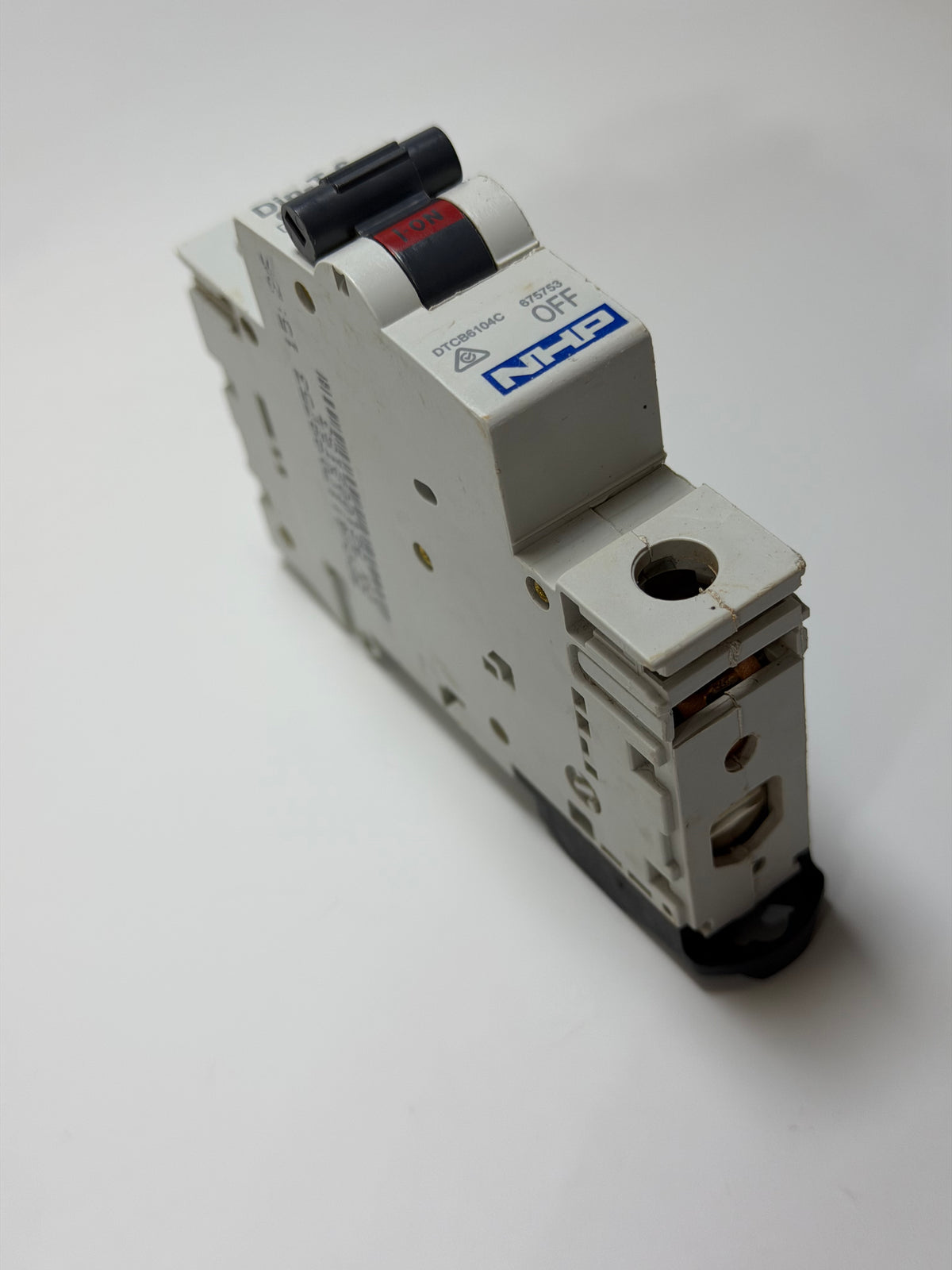 NHP DTCB6104C DIN-T Miniature Circuit Breaker — 4A, 1 Pole, C Curve
