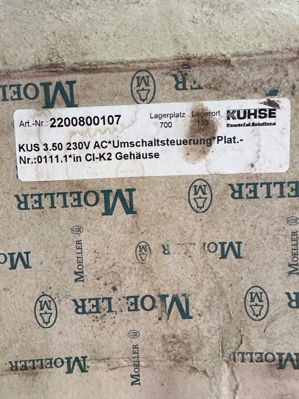 KUHSE 2200800107 Changeover Control / Overexcitation