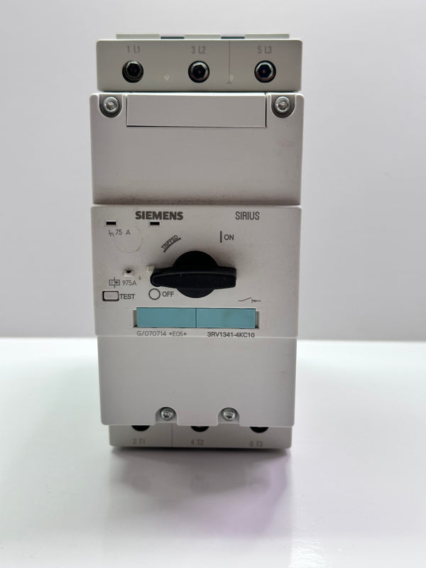 Siemens 3RV1341-4KC10 Circuit Breaker, 75A