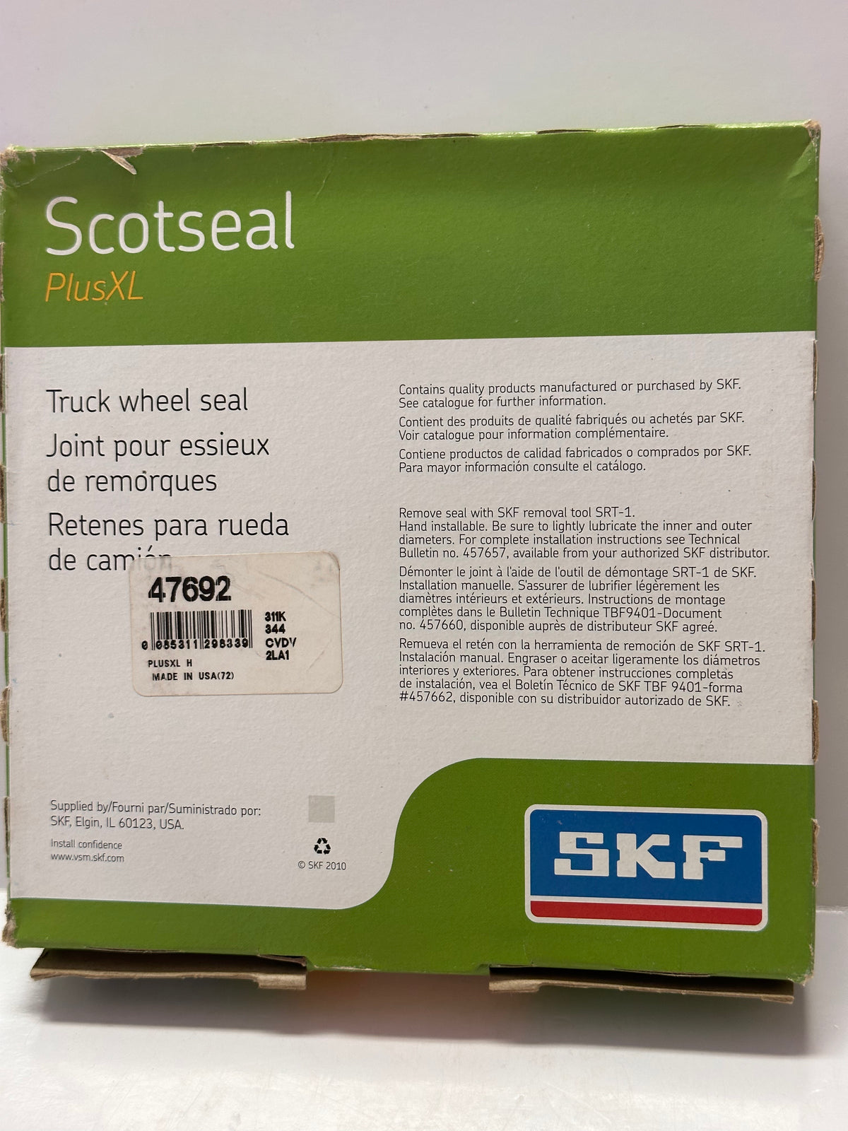 SKF 47692 Scotseal PlusXL Drive Axle Hub Seal — CR47692S