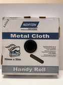 NORTON Handy Roll 66623320805 Metal Sanding Cloth 50mm x 50M, P100