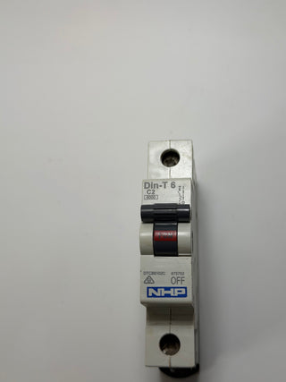 NHP DTCB6102C DIN-T Series Miniature Circuit Breaker, 1 Pole, 2A - 675752