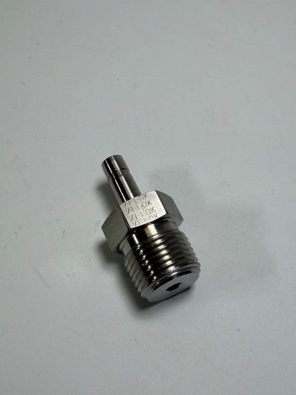 A-LOK 4MA6K-316 Tube End Male Adapter, 1/4" x MNPT 3/8", 316SS