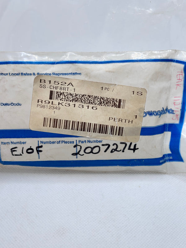 Swagelok SS-CHF8RT-1 Poppet 5100 psig (351 bar) 1/2" Check Valve
