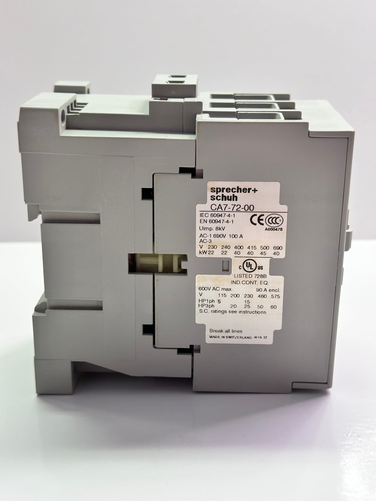 CA77200240VAC Contactor 37kW, 3 Pole - 240VAC Coil