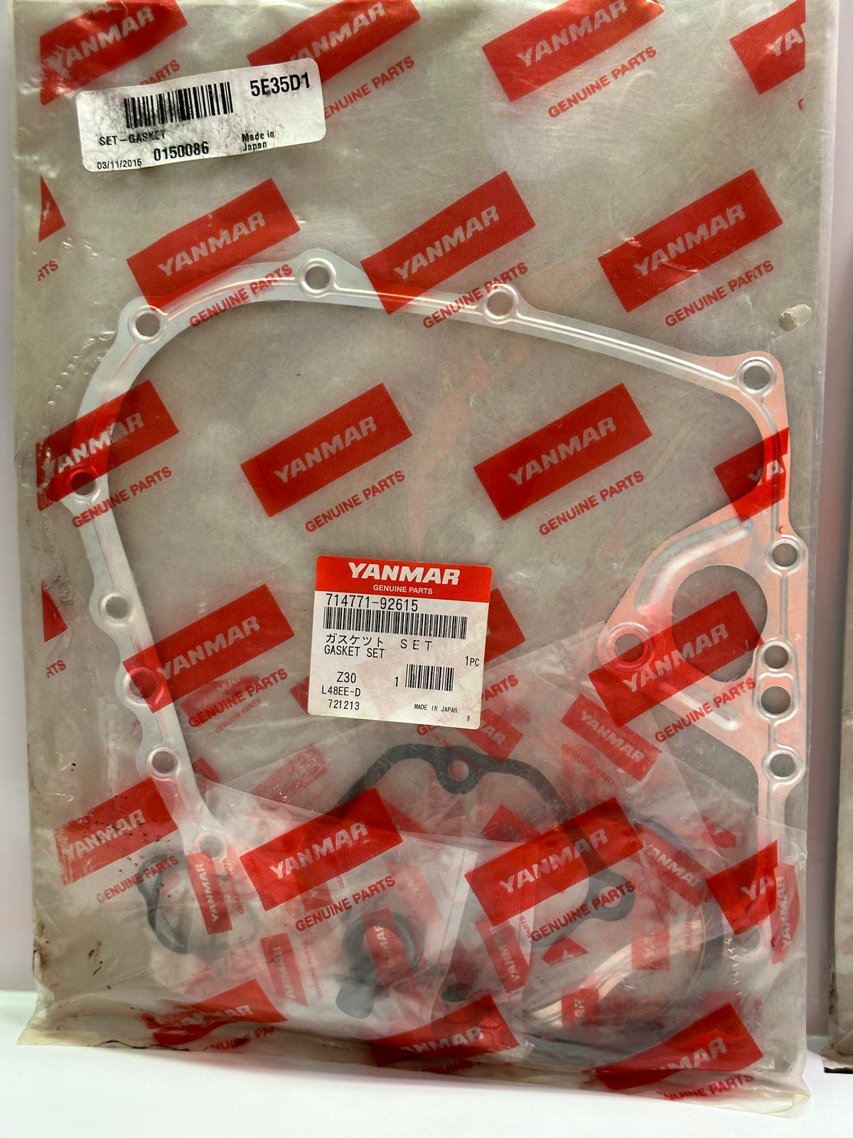 Yanmar 714771-92615 Genuine Engine Gasket Set – L48EE