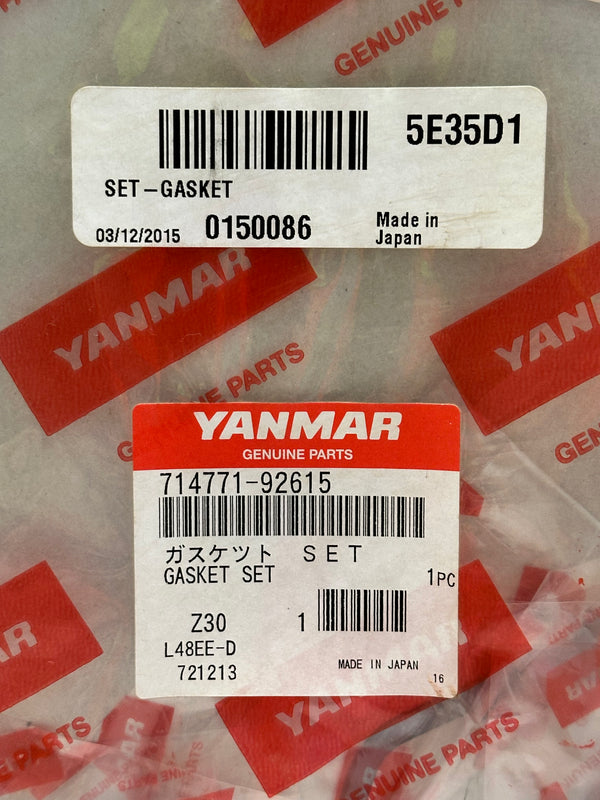 Yanmar 714771-92615 Genuine Gasket Set