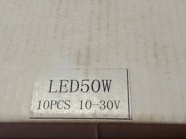 10-30V LED Front Marker Lamp, 50A, Prewired, CLEAR/WHITE LED50W, box of 10