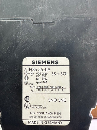 3TH83 55-0A Industrial Relay - 3TH85 55-0AF0