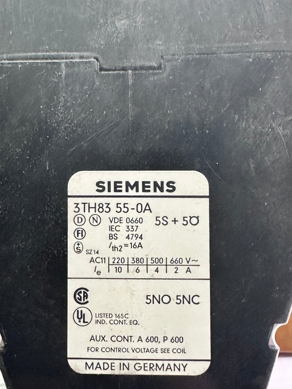 3TH83 55-0A Industrial Relay - 3TH85 55-0AF0