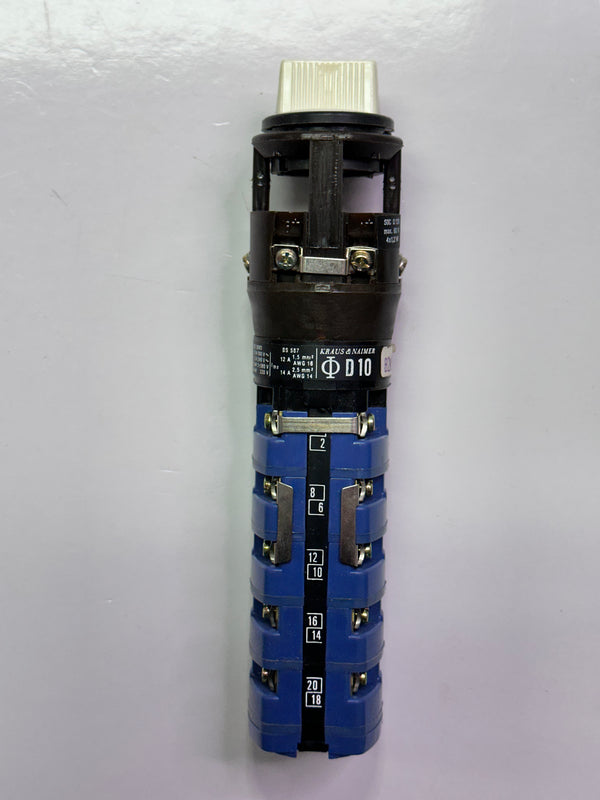 Kraus & Naimer D10 - 10A, 600V AC / B2K565 Rotary Cam Switch