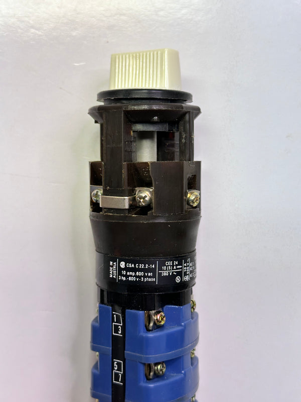 Kraus & Naimer D10 - 10A, 600V AC / B2K565 Rotary Cam Switch