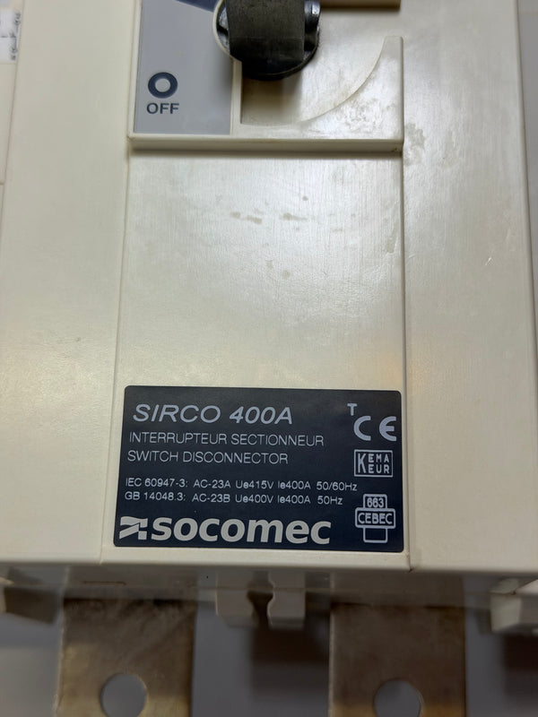 SIRCO 3X400A F Manually Operated Multipolar Load Break Switch 26003041