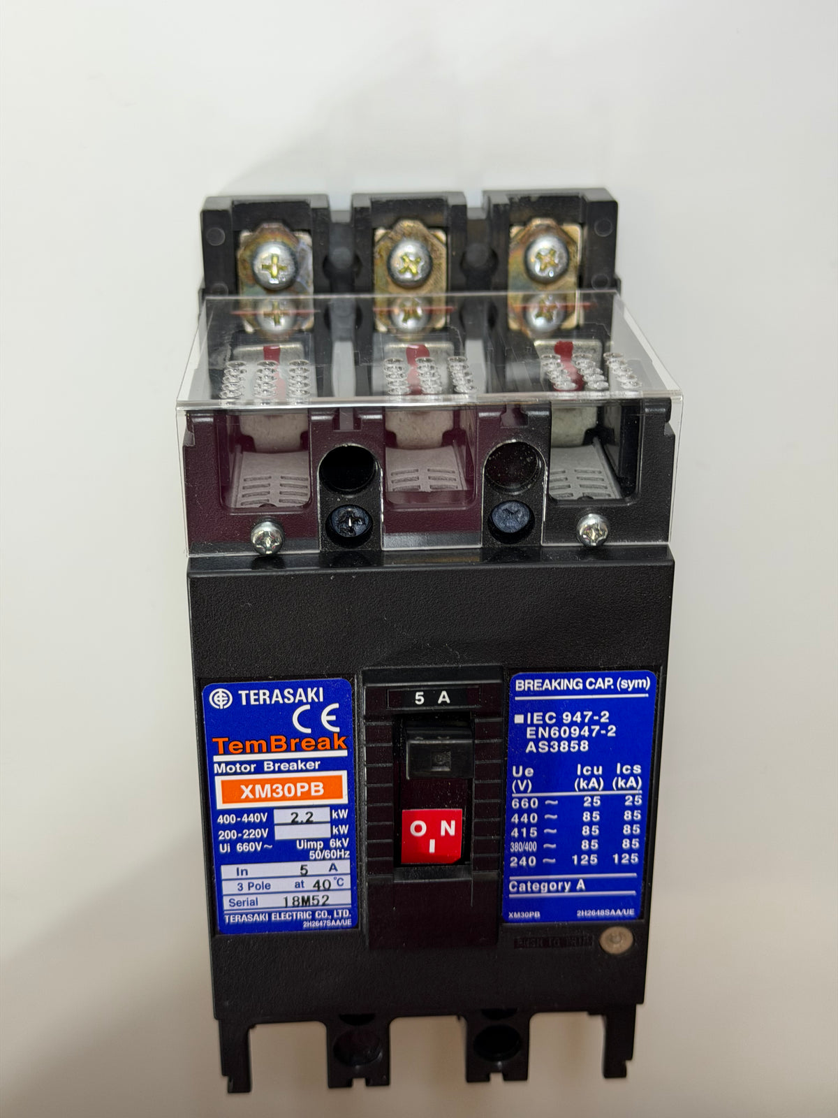 Terasaki XM30PB53P TemBreak 1 MCCB – 3 Pole, 5 A