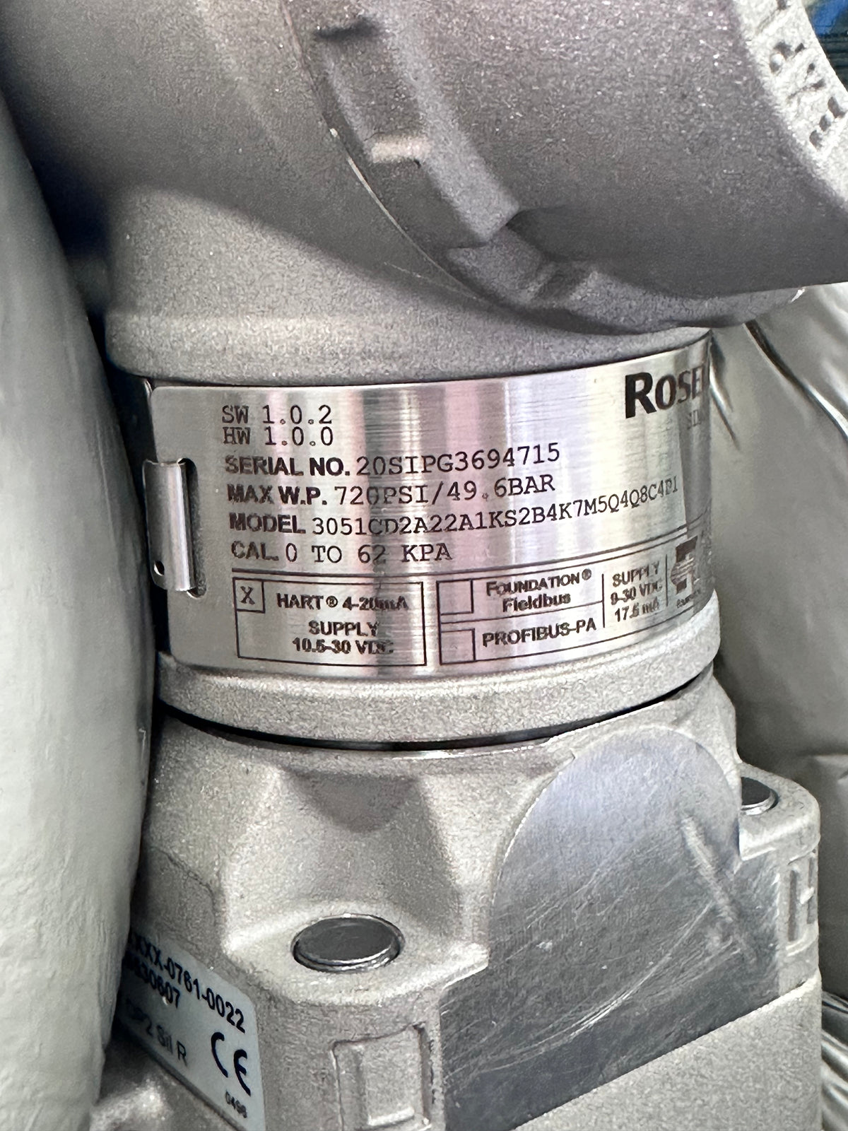 Rosemount 3051 Coplanar Pressure Transmitter - 3051CD2A22A1KS2B4K7M5Q4Q8C4P1